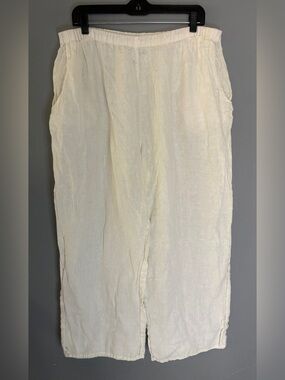 Flax Cream Linen Chino Pants